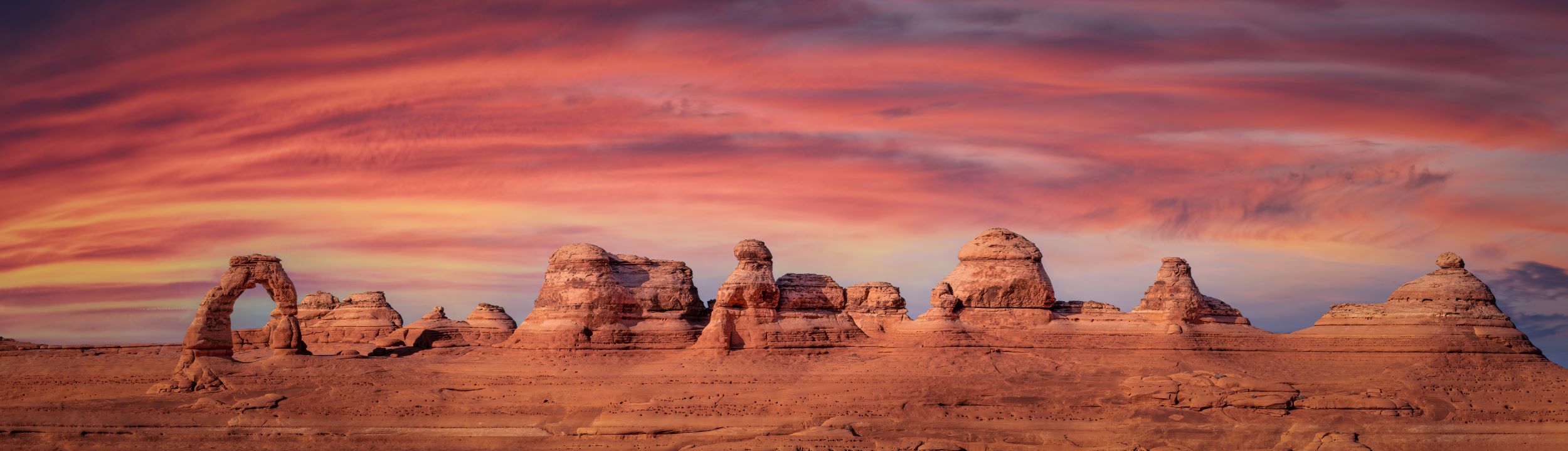 Delicate Arch at sunset.